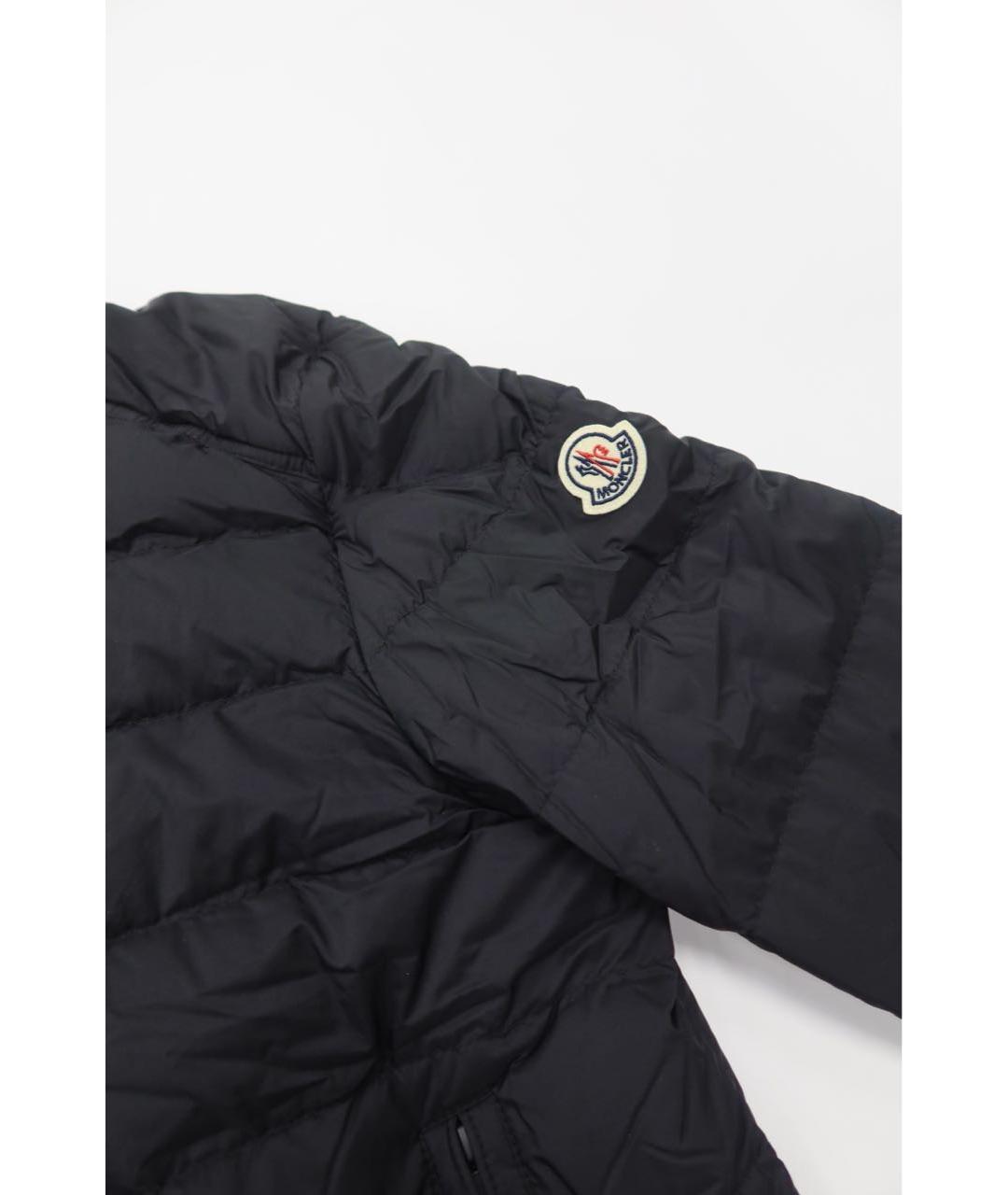 MONCLER Черный полиамидовый пуховик, фото 4