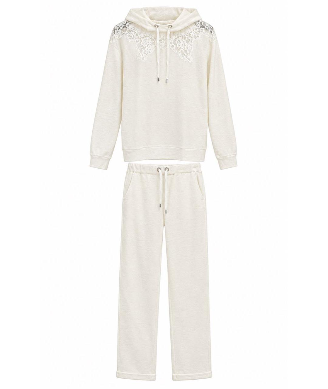 ERMANNO SCERVINO Бежевый шерстяной костюм с брюками, фото 1