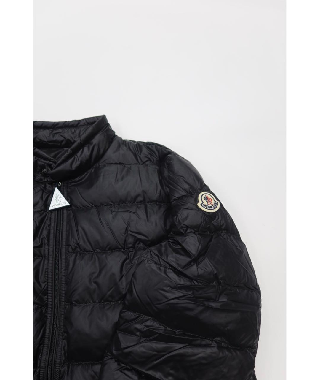 MONCLER Черный полиамидовый пуховик, фото 4