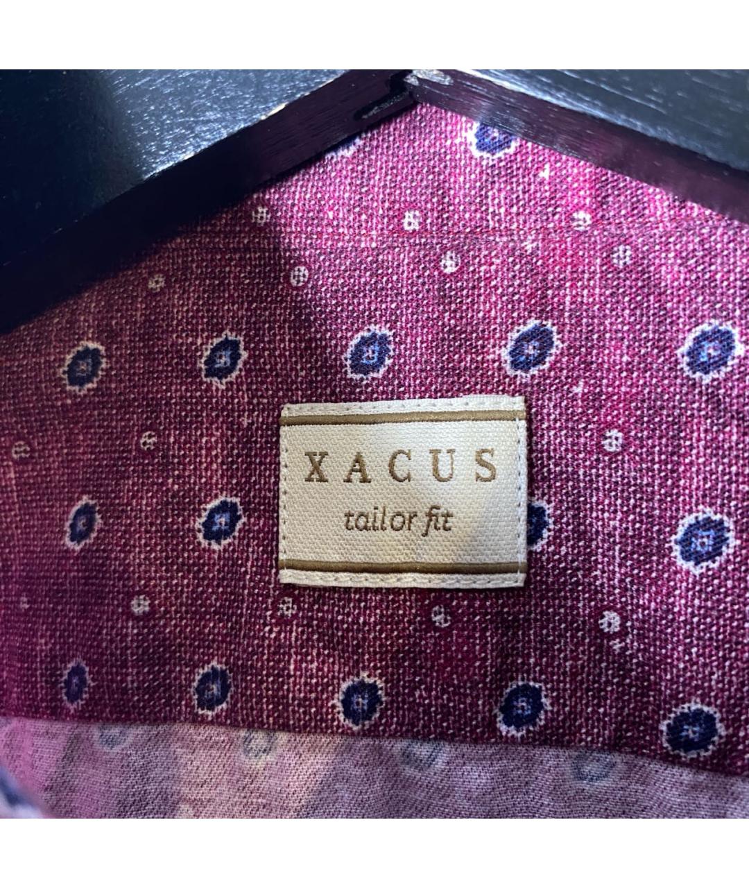 XACUS Бордовая льняная кэжуал рубашка, фото 7