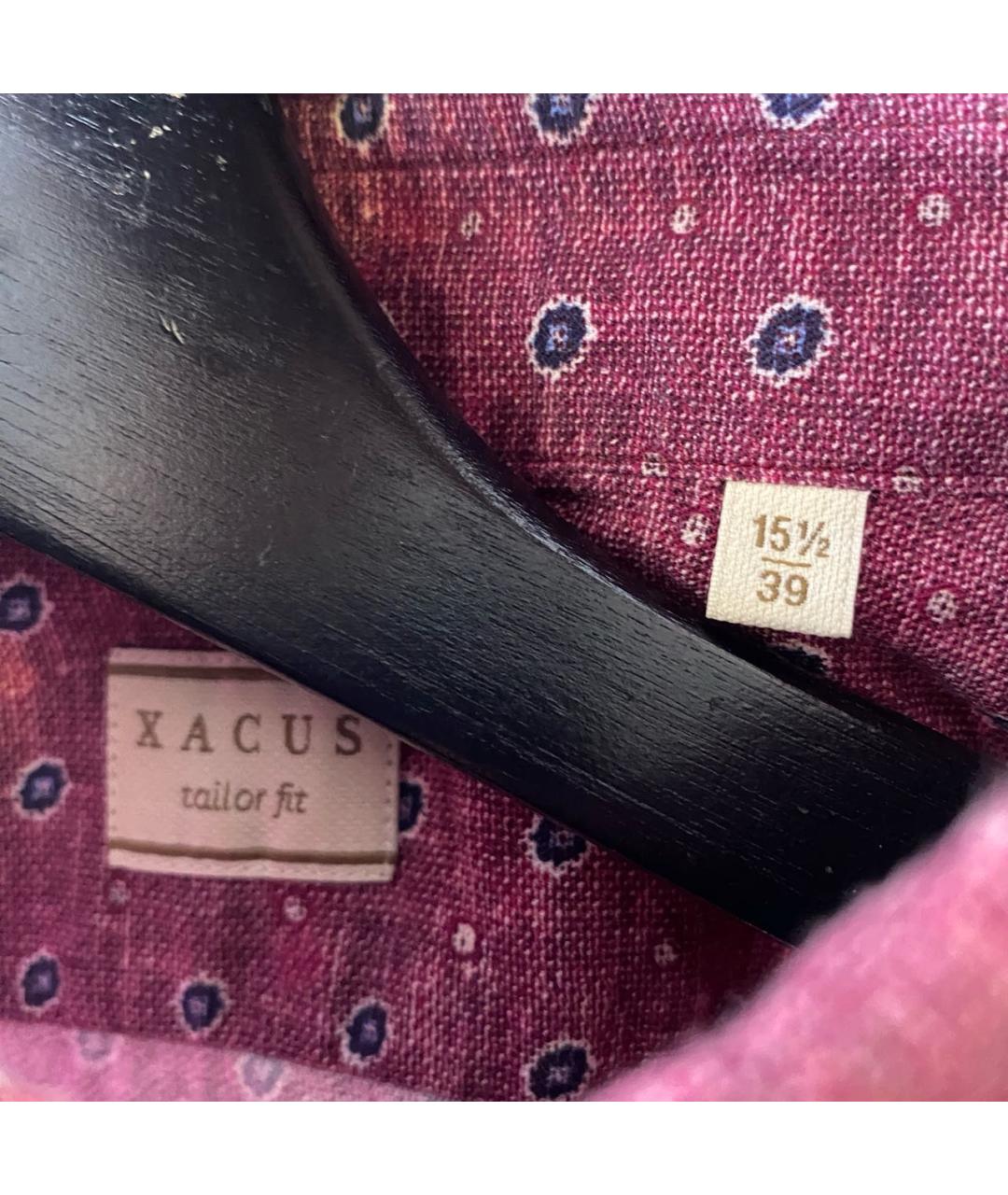 XACUS Бордовая льняная кэжуал рубашка, фото 8
