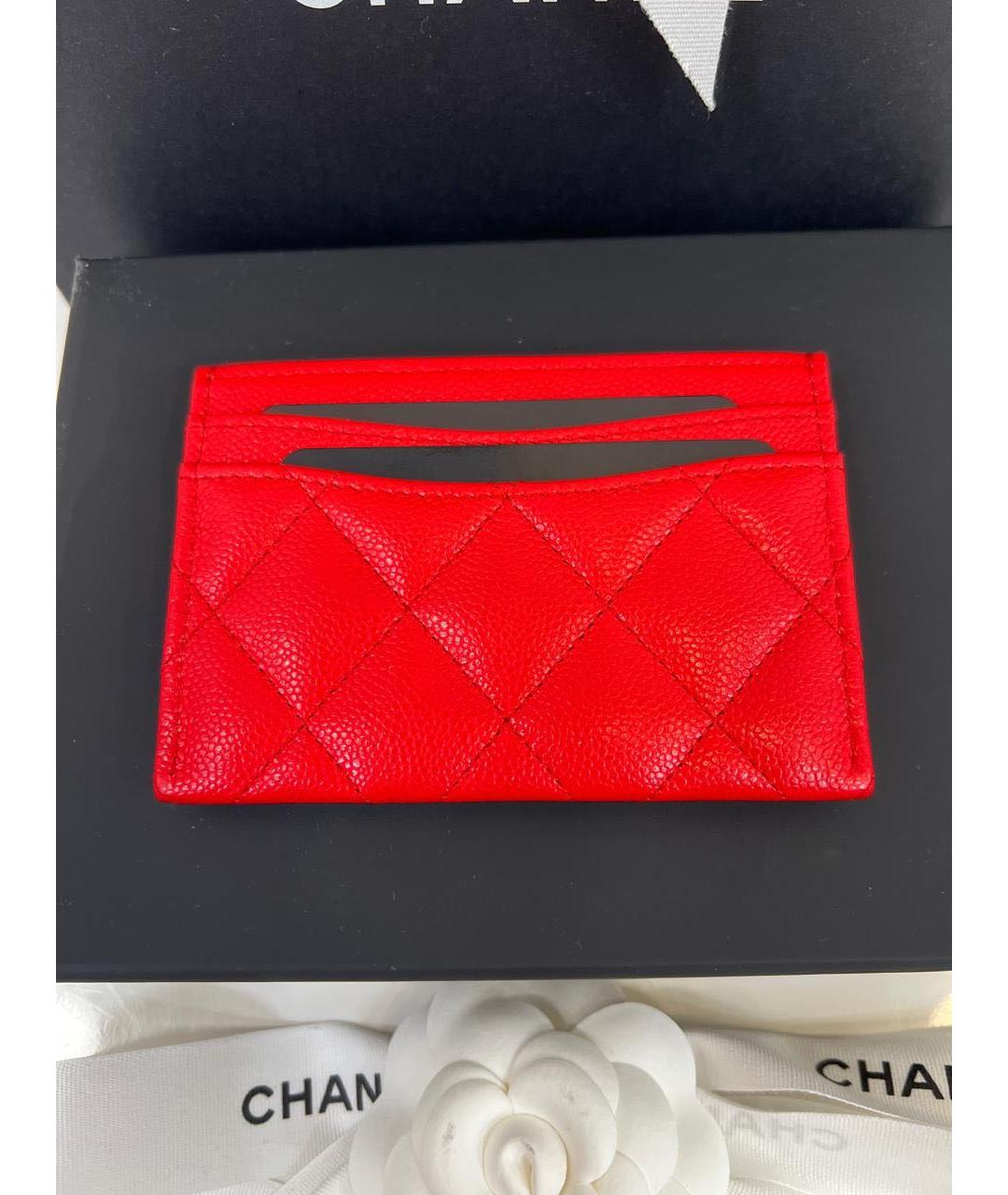 CHANEL Красный кожаный кардхолдер, фото 2