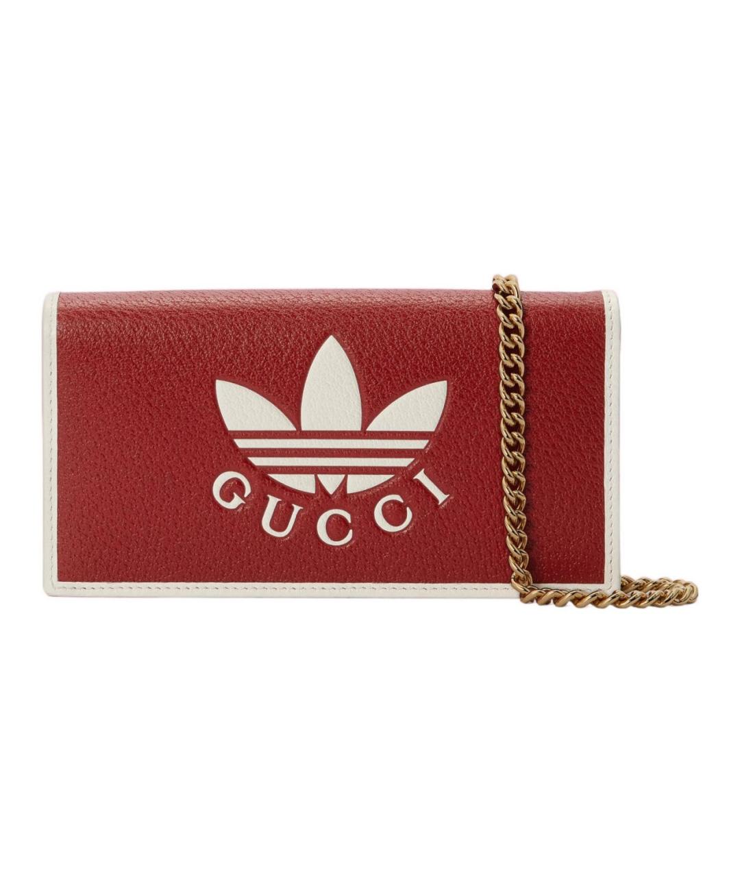 GUCCI Красная кожаная сумка через плечо, фото 8
