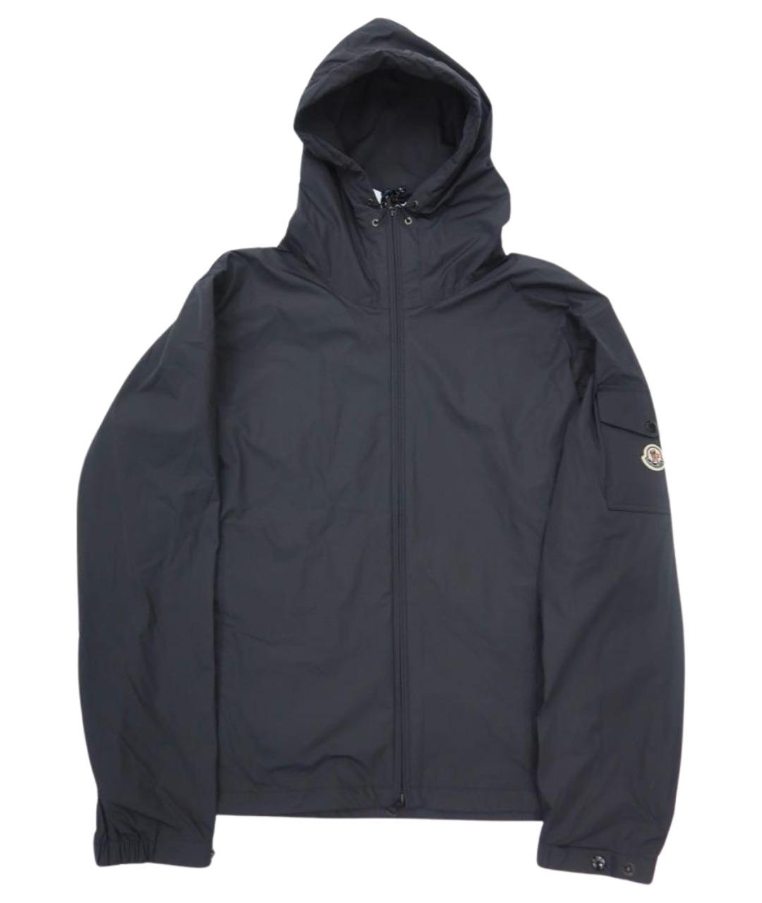 MONCLER Черная полиэстеровая куртка, фото 1