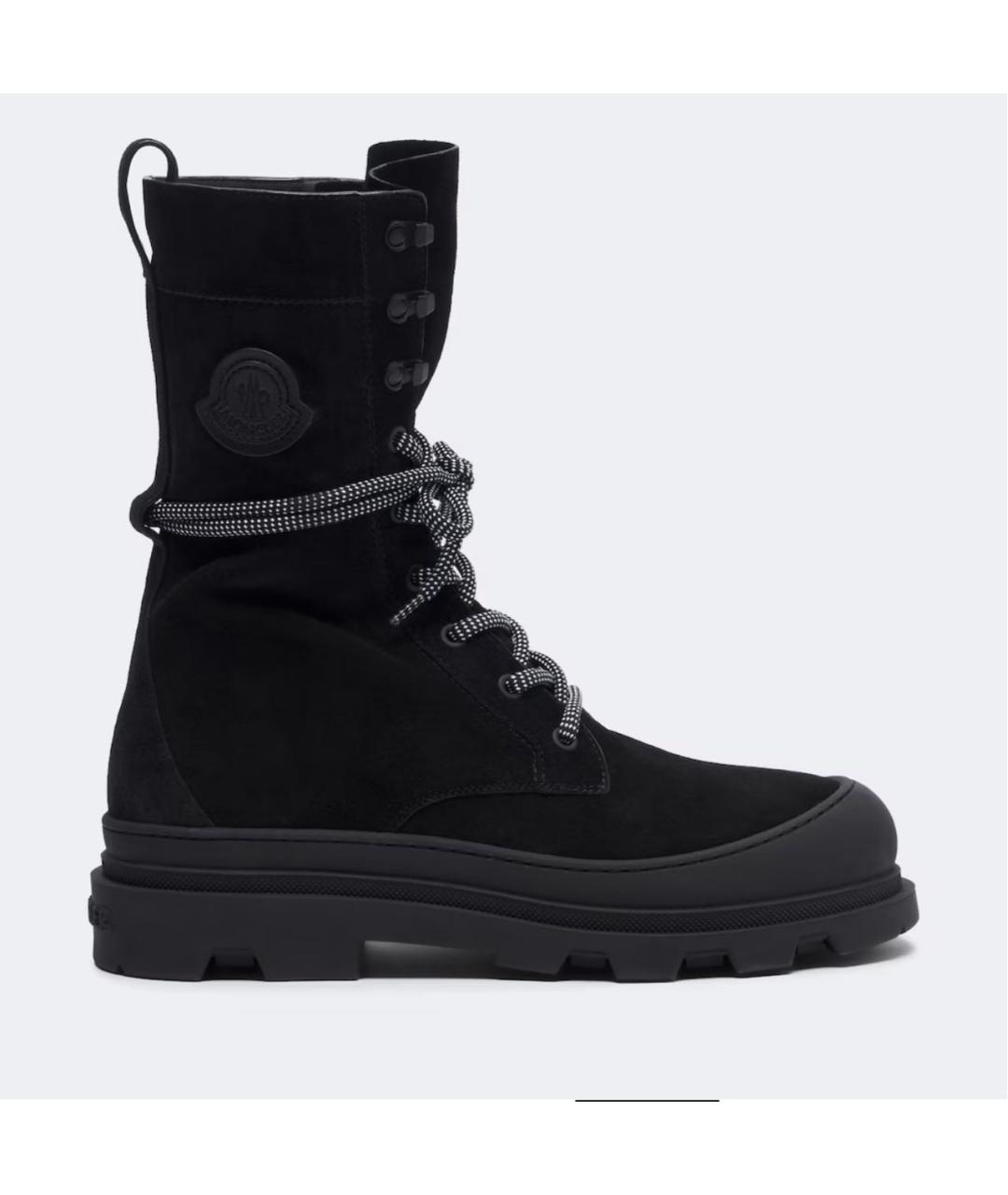 MONCLER Черные замшевые ботинки, фото 8