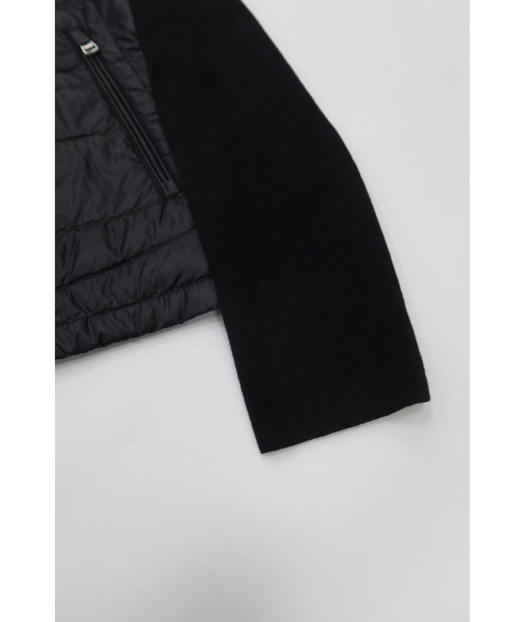 MONCLER Черная шерстяная куртка, фото 2