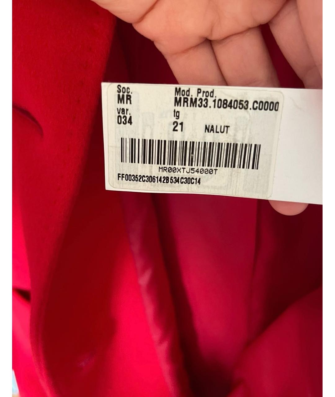 MAX MARA Красное шерстяное пальто, фото 5