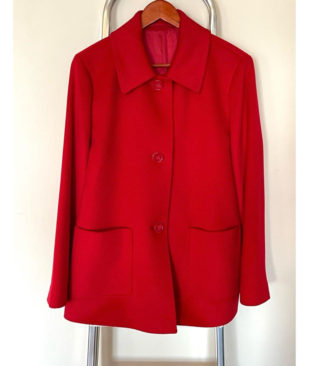 MAX MARA Красное шерстяное пальто, фото 9