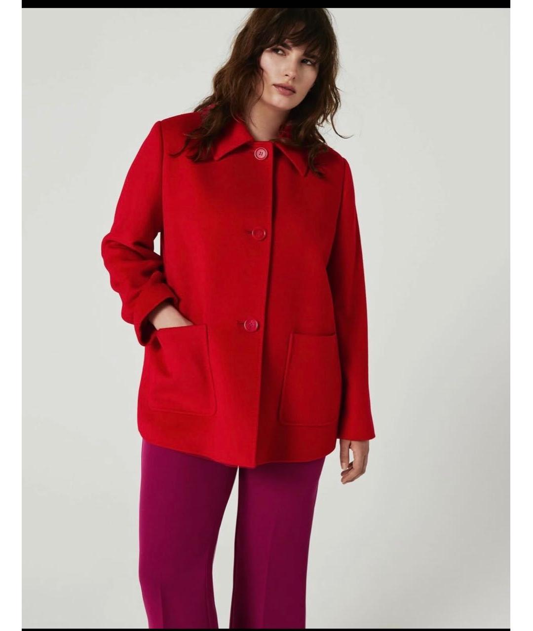 MAX MARA Красное шерстяное пальто, фото 8
