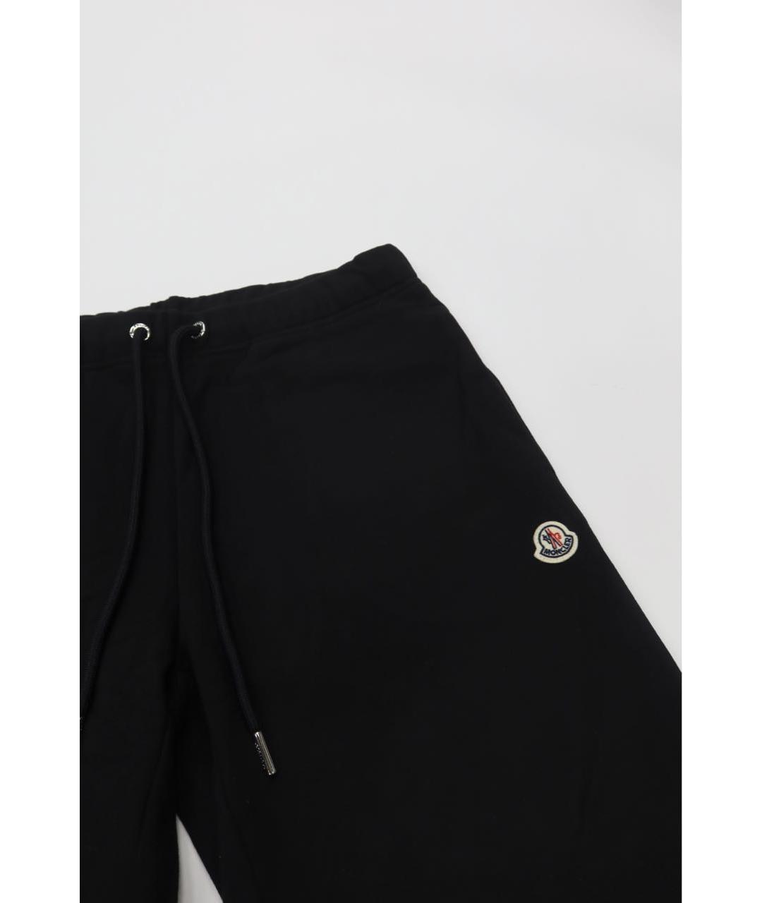 MONCLER Черные хлопковые повседневные брюки, фото 4