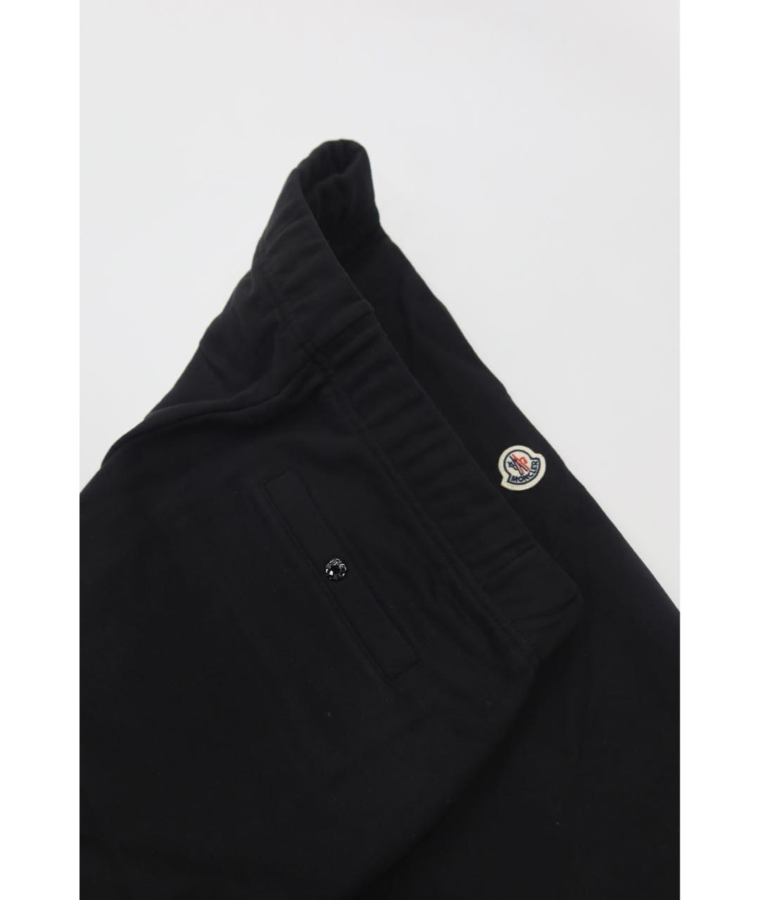 MONCLER Черные хлопковые повседневные брюки, фото 6