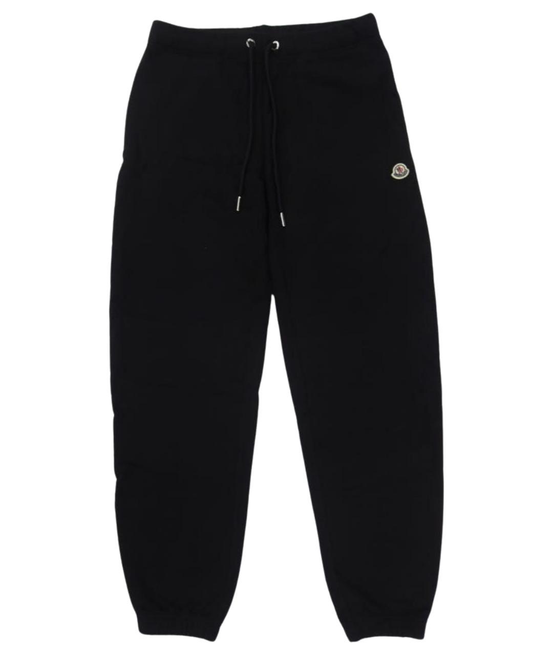 MONCLER Черные хлопковые повседневные брюки, фото 1