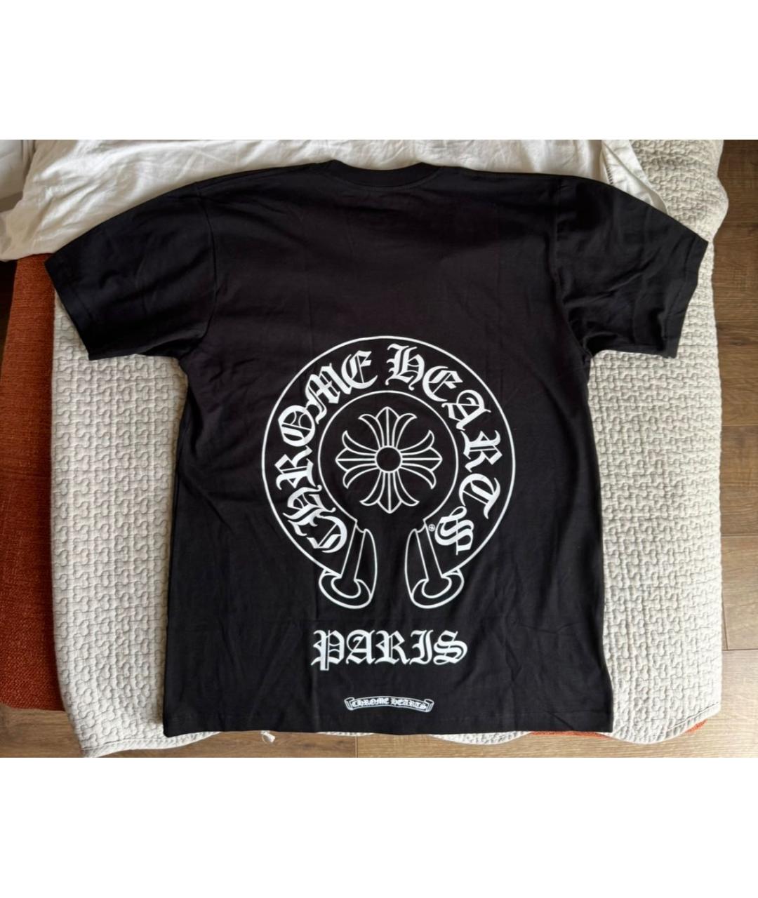 CHROME HEARTS Черная хлопковая футболка, фото 3