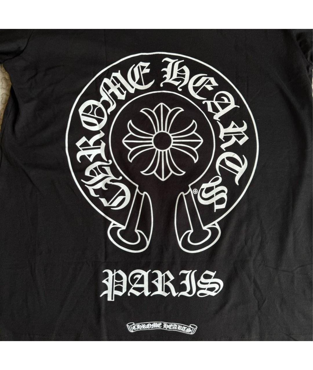 CHROME HEARTS Черная хлопковая футболка, фото 5