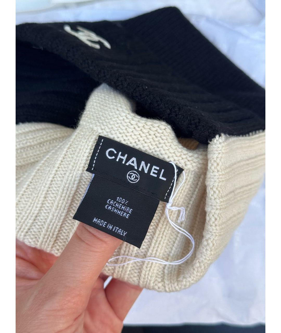 CHANEL Черная кашемировая шапка, фото 3