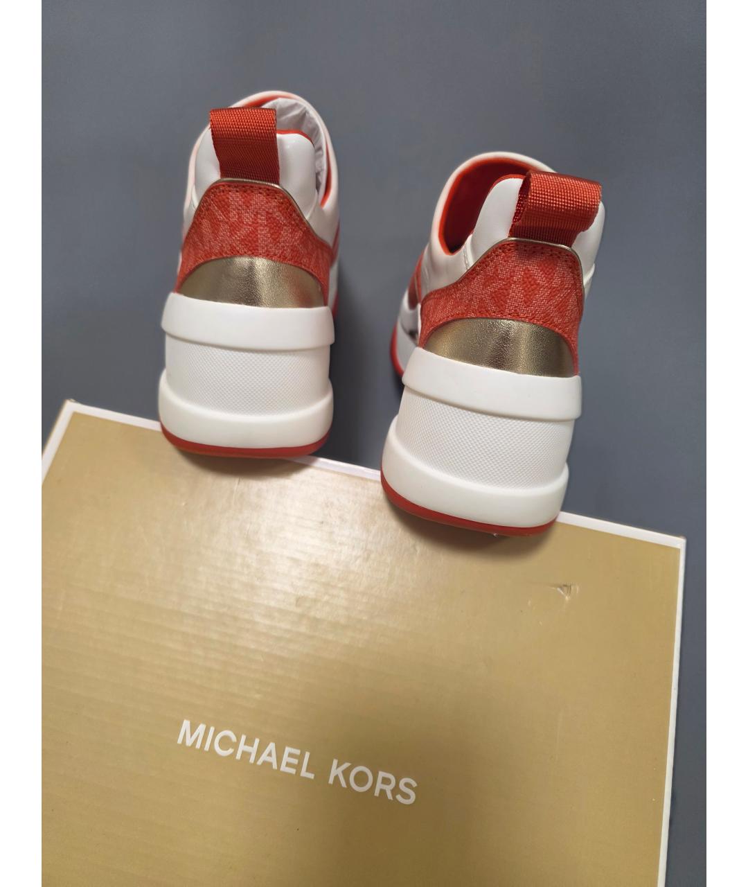 MICHAEL KORS Белые неопреновые кроссовки, фото 10