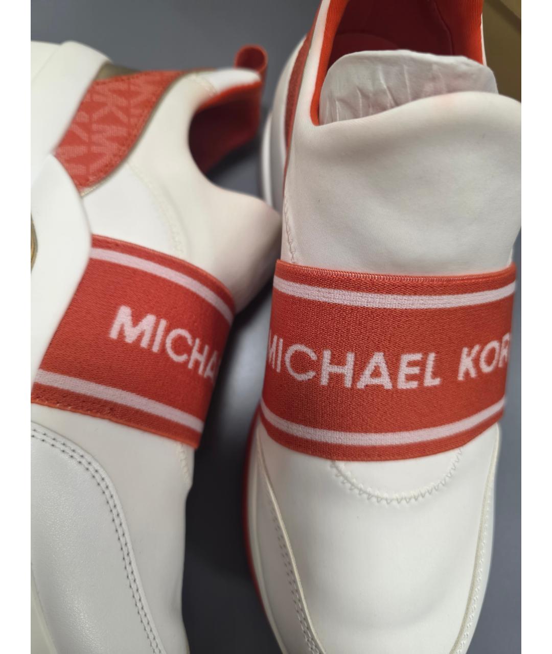 MICHAEL KORS Белые неопреновые кроссовки, фото 8