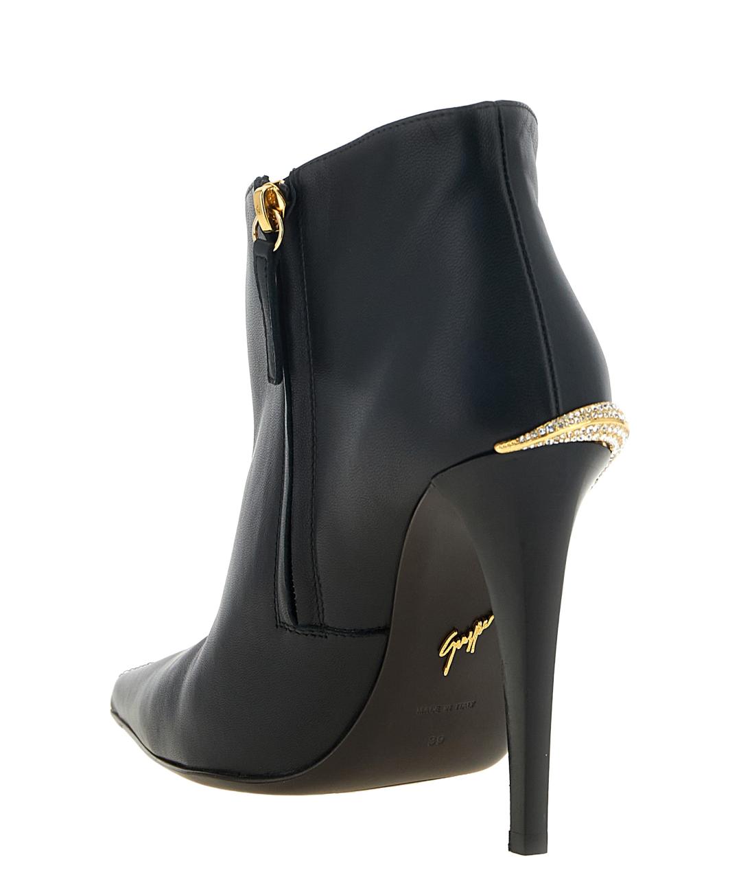 GIUSEPPE ZANOTTI DESIGN Черные кожаные ботильоны, фото 3