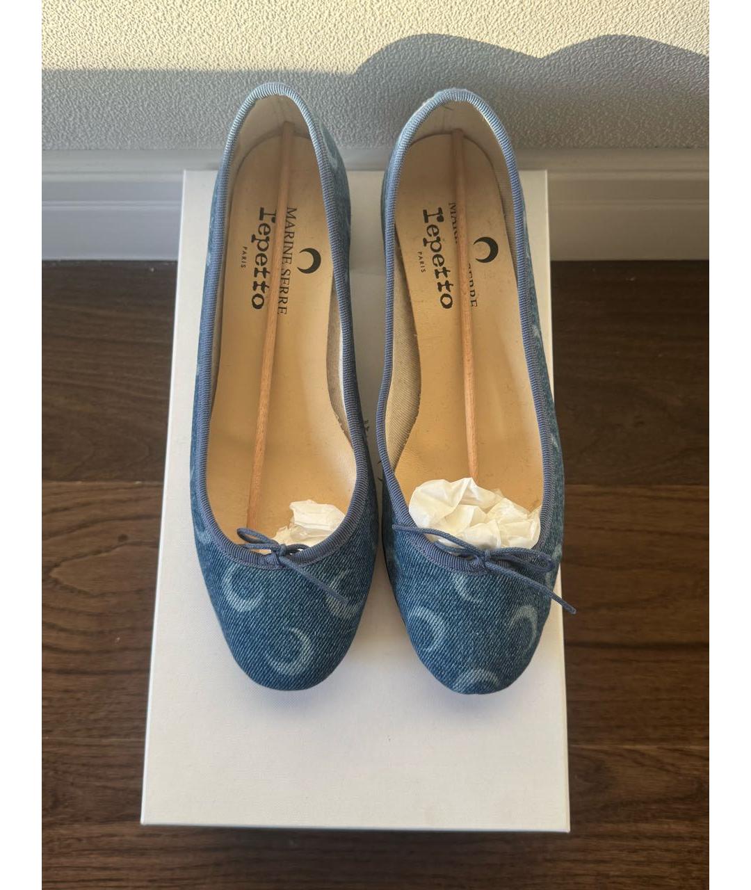 MARINE SERRE Синие балетки, фото 3