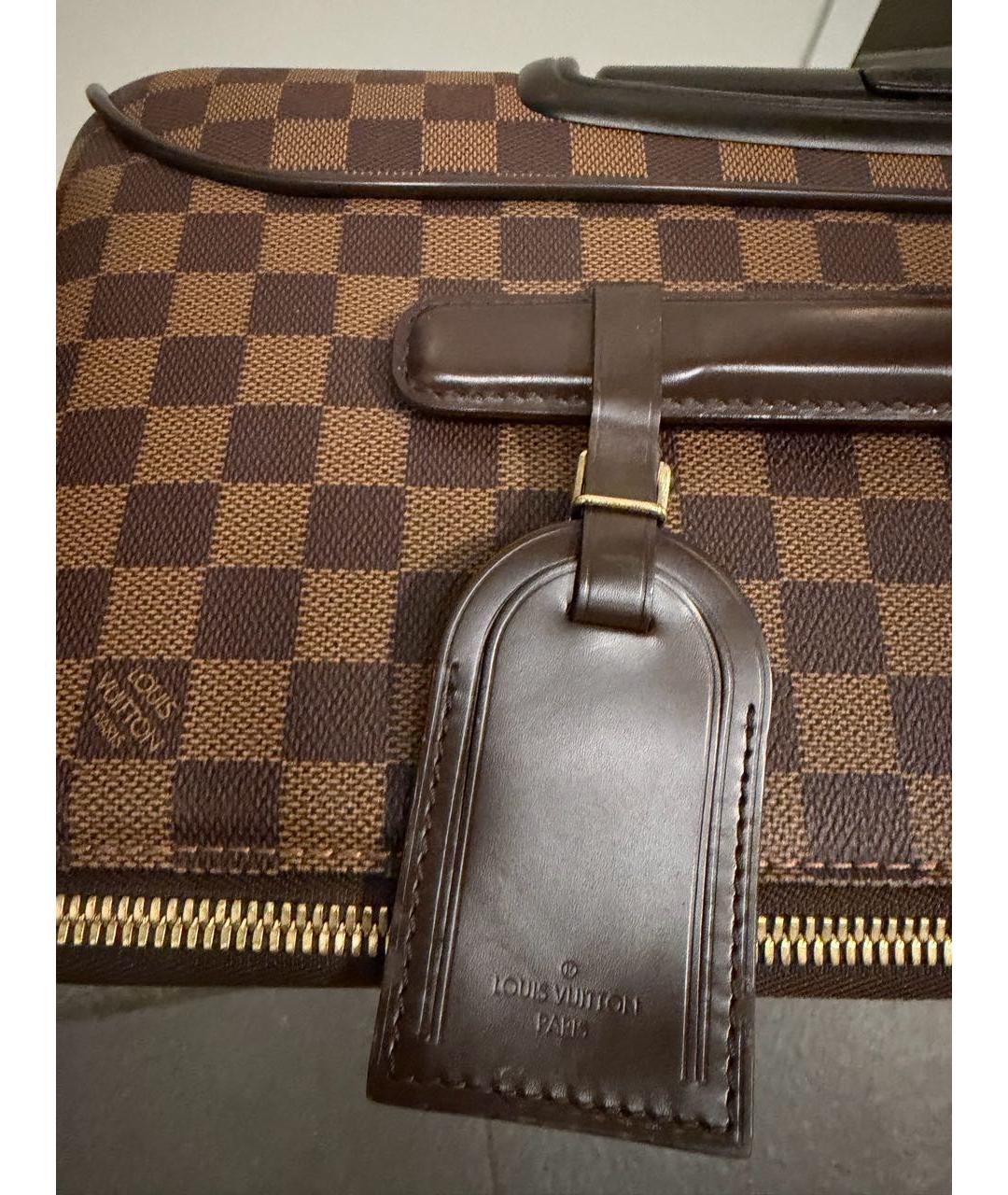 LOUIS VUITTON Коричневый чемодан из канвы, фото 6
