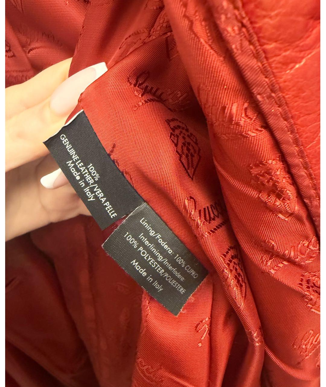 GUCCI Бордовое кожаное пальто, фото 6