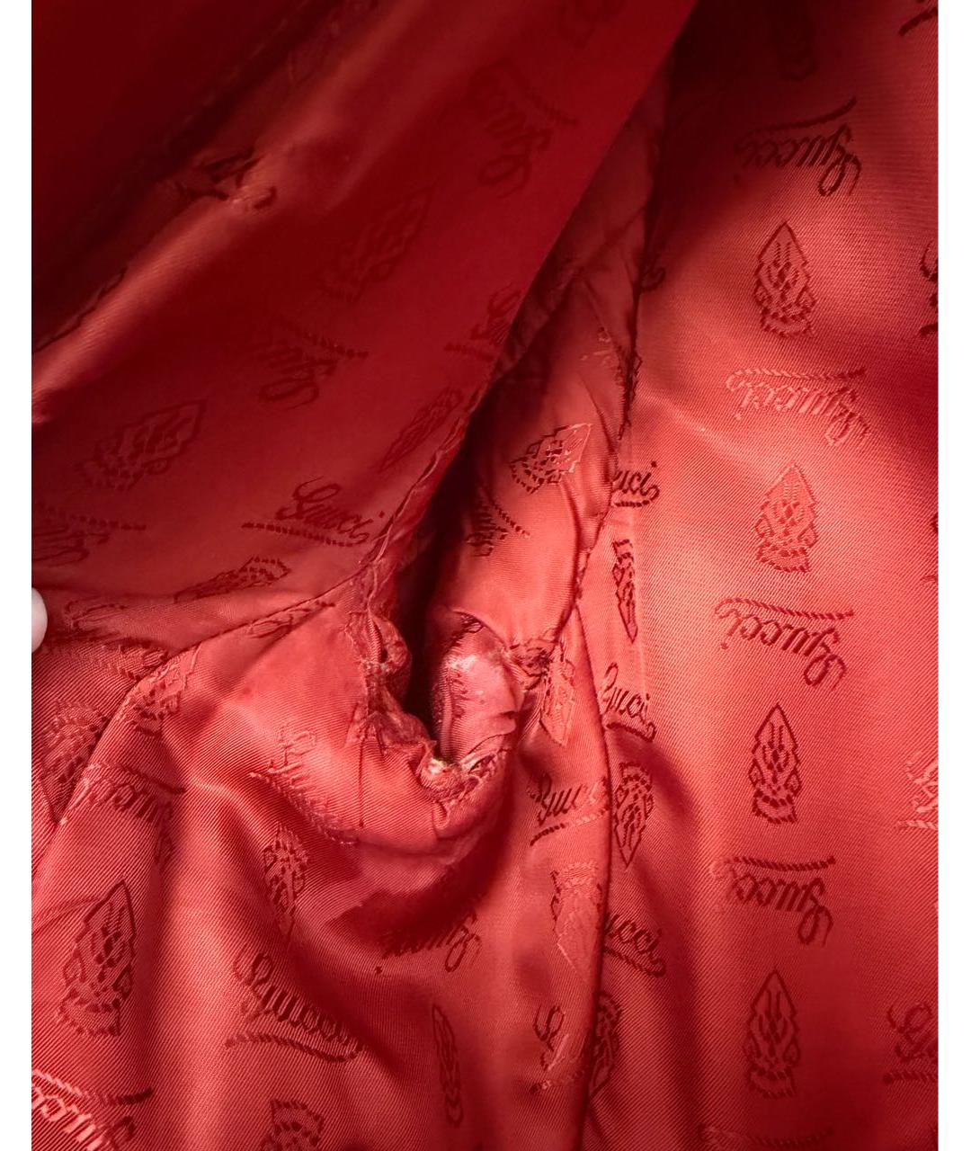 GUCCI Бордовое кожаное пальто, фото 5