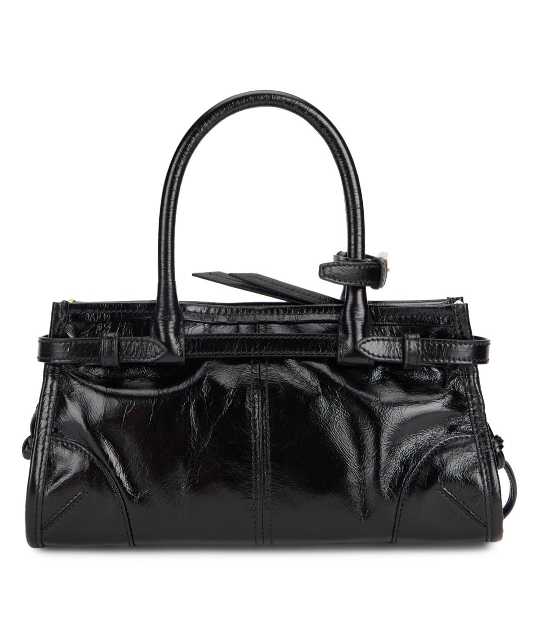 PRADA Черная сумка тоут из лакированной кожи, фото 4