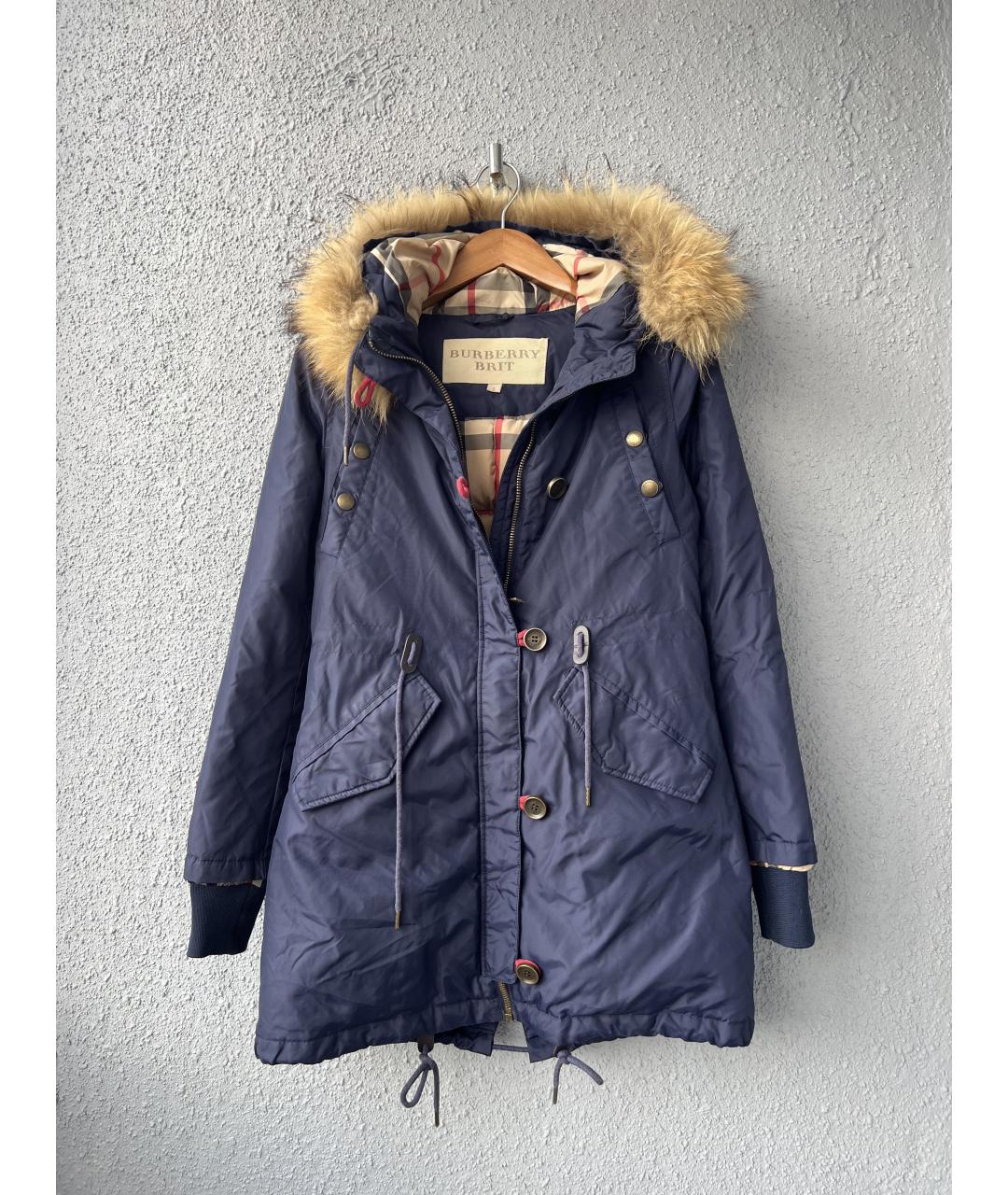 BURBERRY Темно-синий пуховик, фото 8