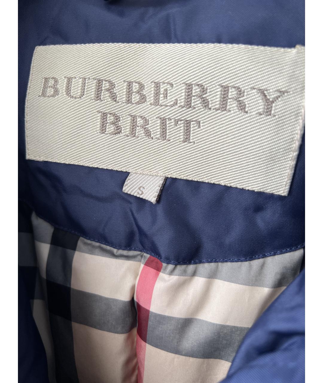 BURBERRY Темно-синий пуховик, фото 2