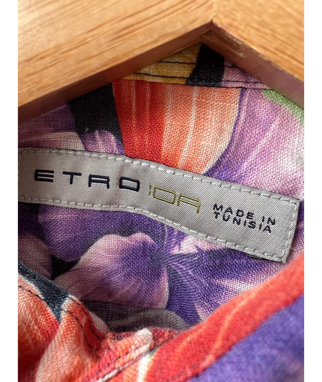 ETRO Мульти льняная блузы, фото 4