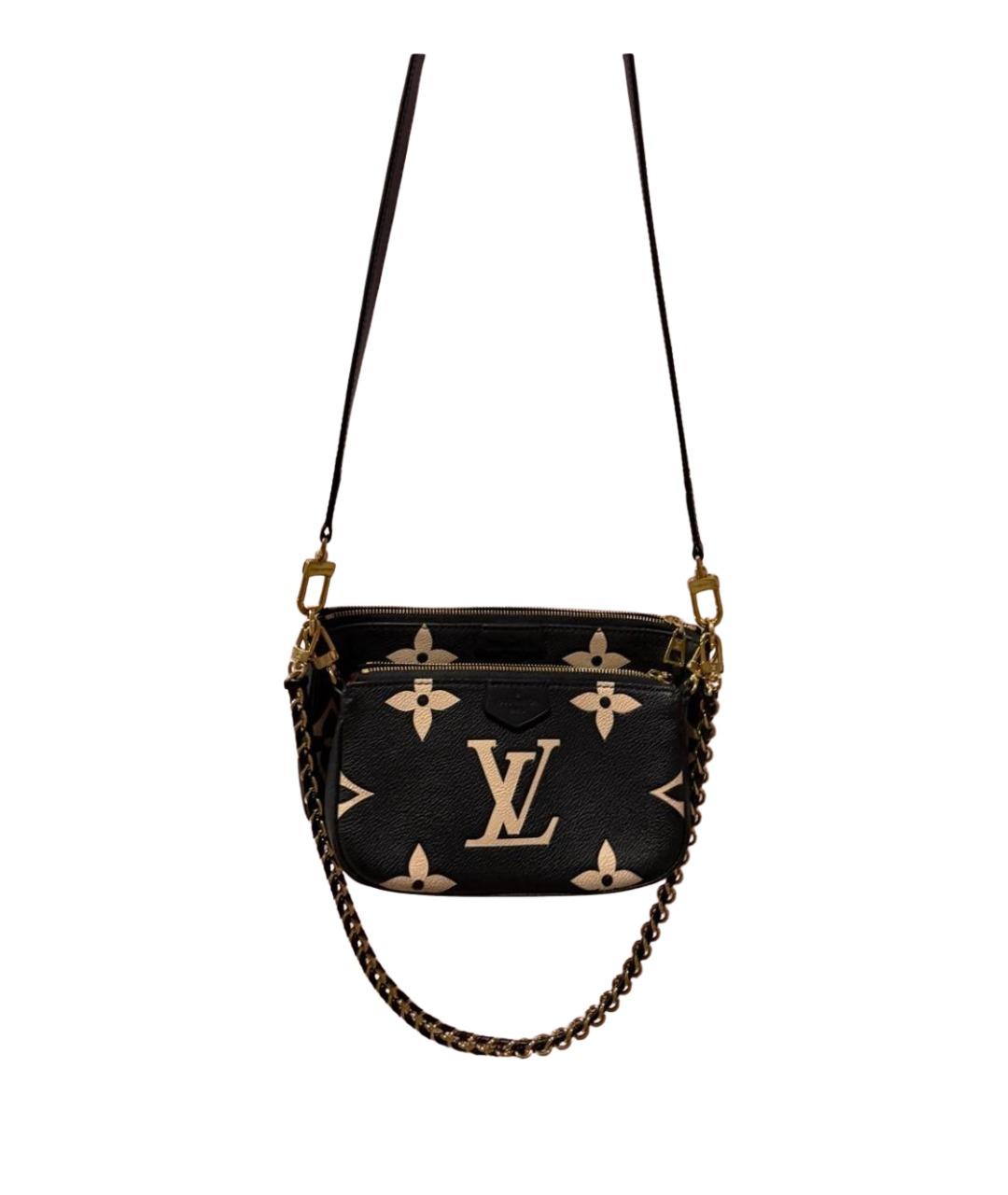 LOUIS VUITTON Черная кожаная сумка через плечо, фото 1