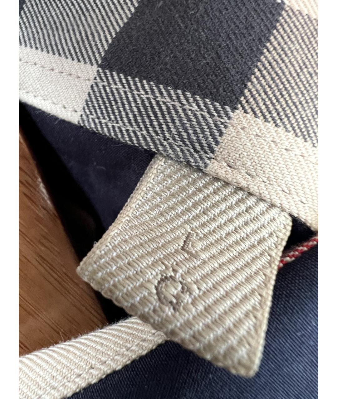 BURBERRY Темно-синяя хлопковая классическая рубашка, фото 7
