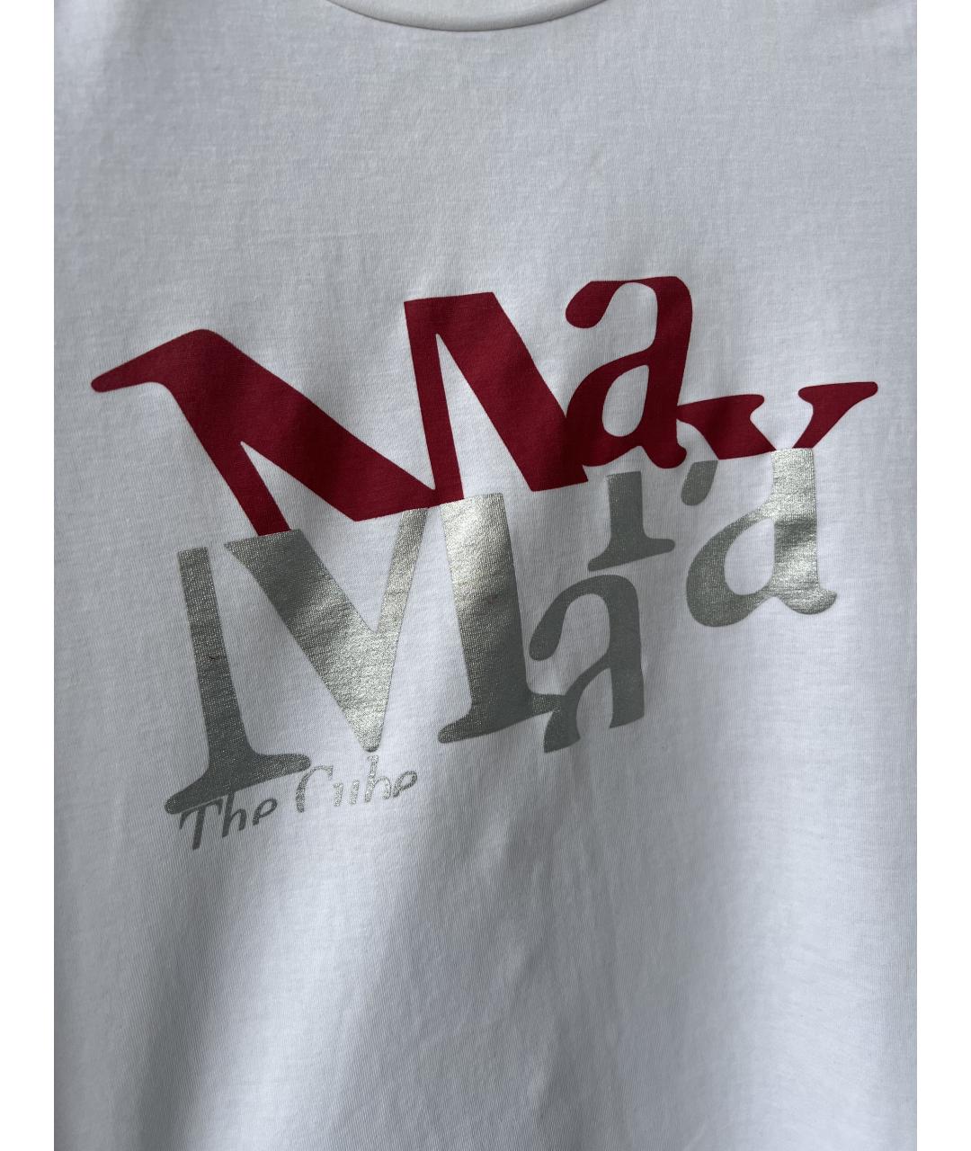MAX MARA Белая хлопковая футболка, фото 2