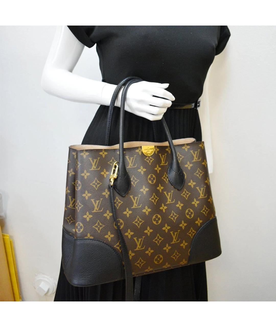 LOUIS VUITTON Коричневая сумка тоут из канвы, фото 6