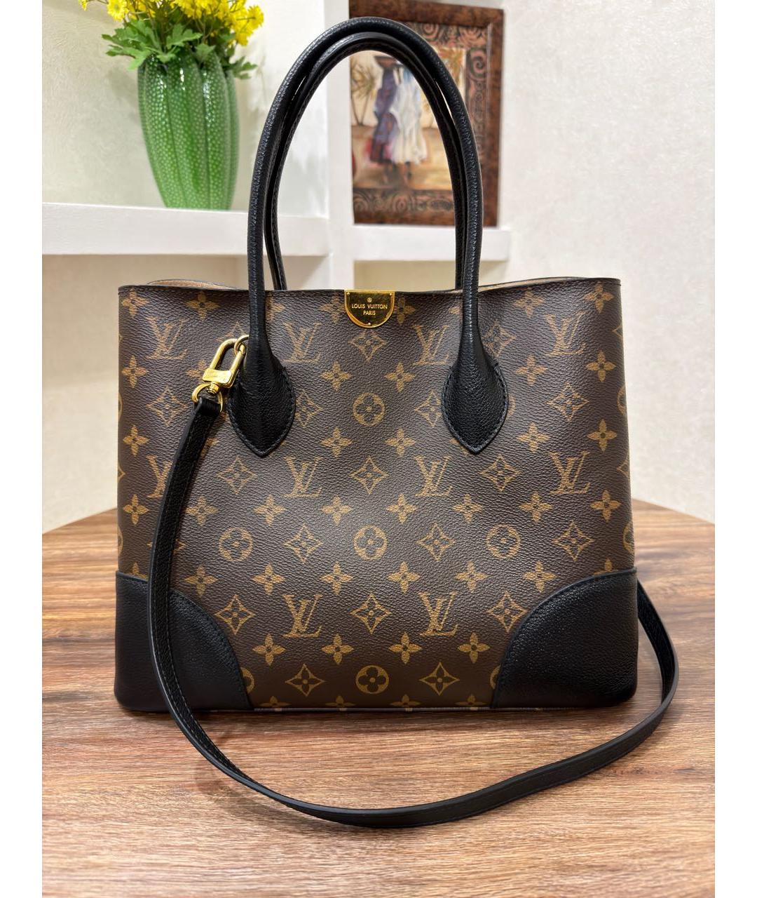 LOUIS VUITTON Коричневая сумка тоут из канвы, фото 2