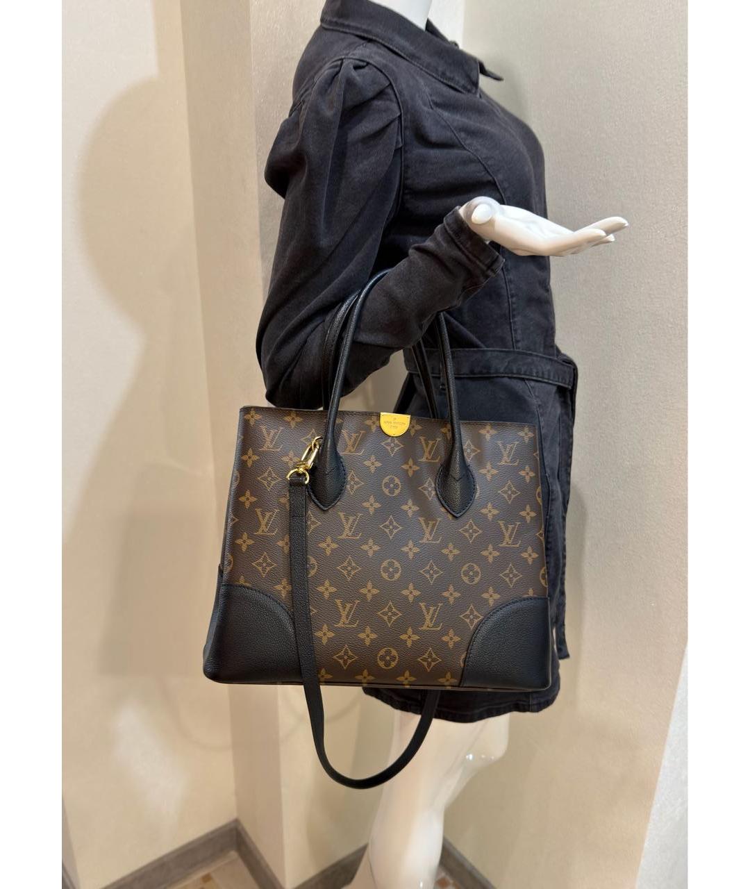 LOUIS VUITTON Коричневая сумка тоут из канвы, фото 5