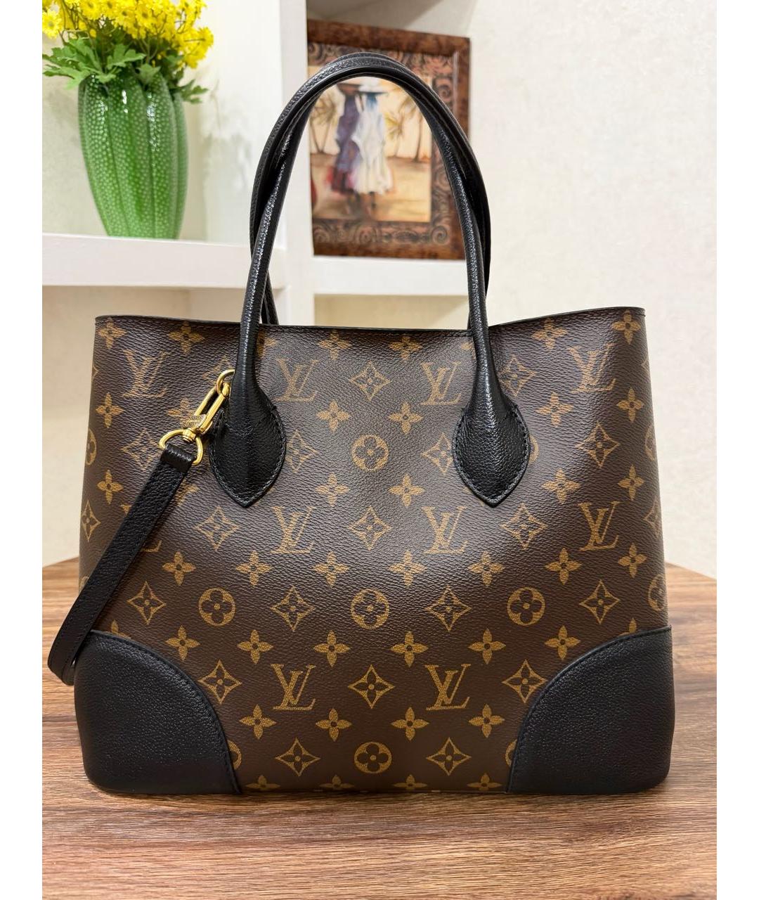LOUIS VUITTON Коричневая сумка тоут из канвы, фото 4