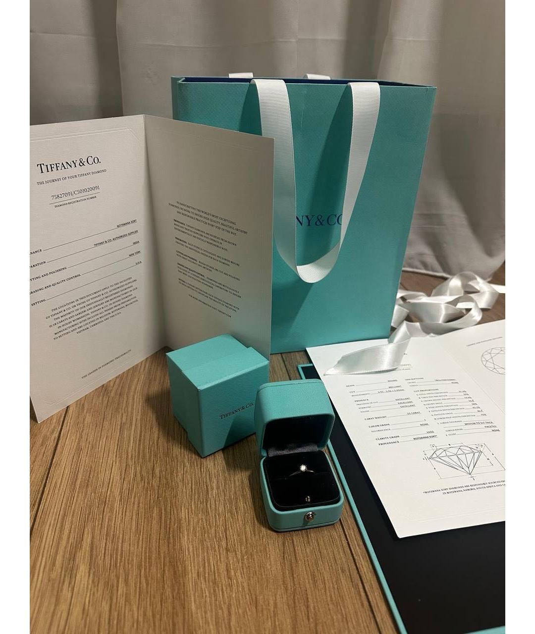 TIFFANY&CO Серебряное платиновое кольцо, фото 5