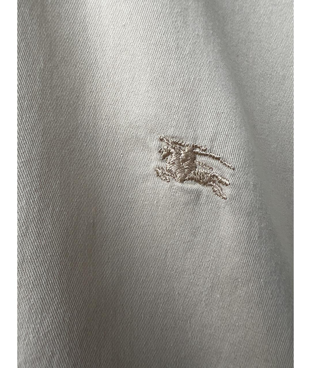 BURBERRY Бежевая хлопковая классическая рубашка, фото 2