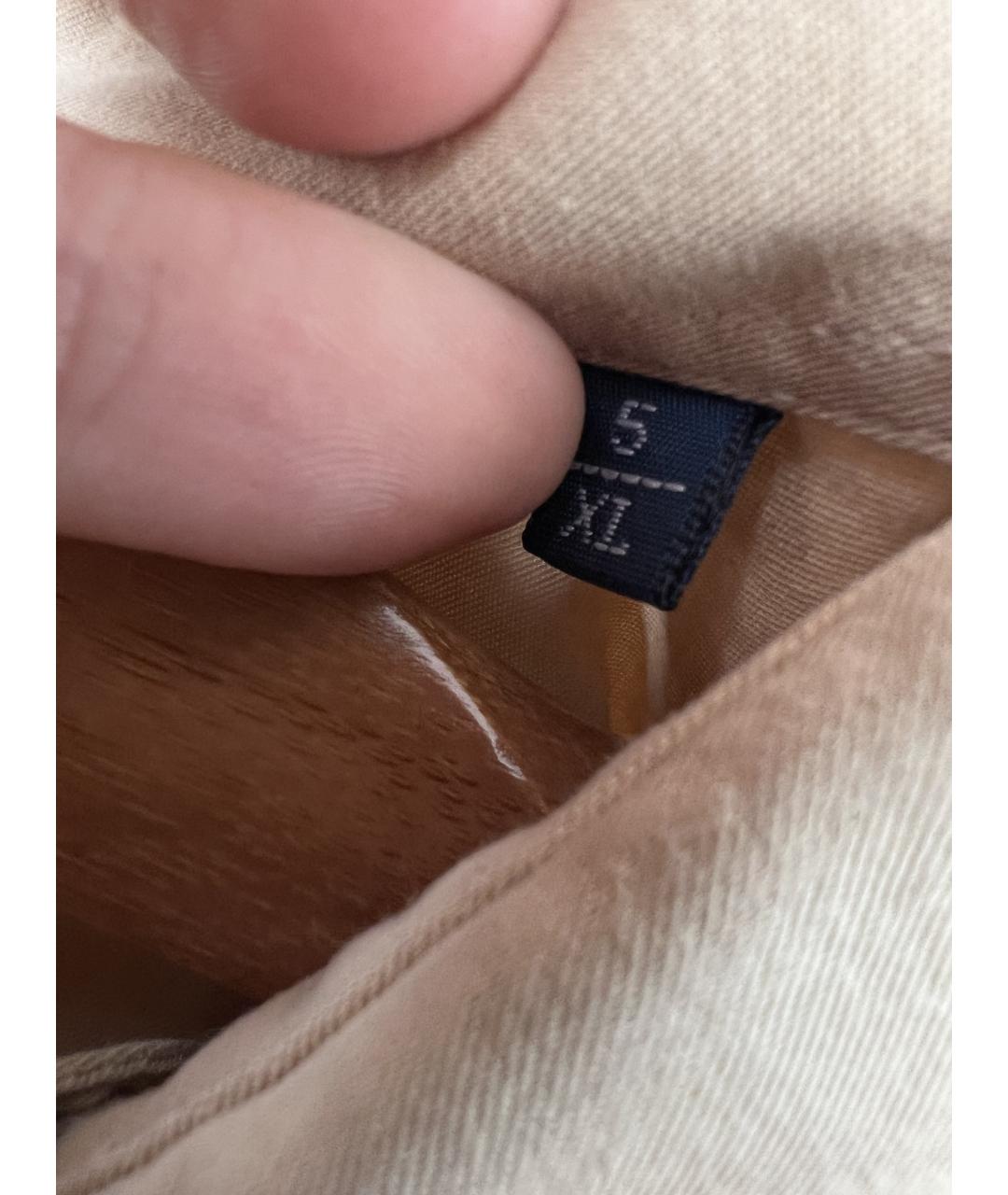 BURBERRY Бежевая хлопковая классическая рубашка, фото 5