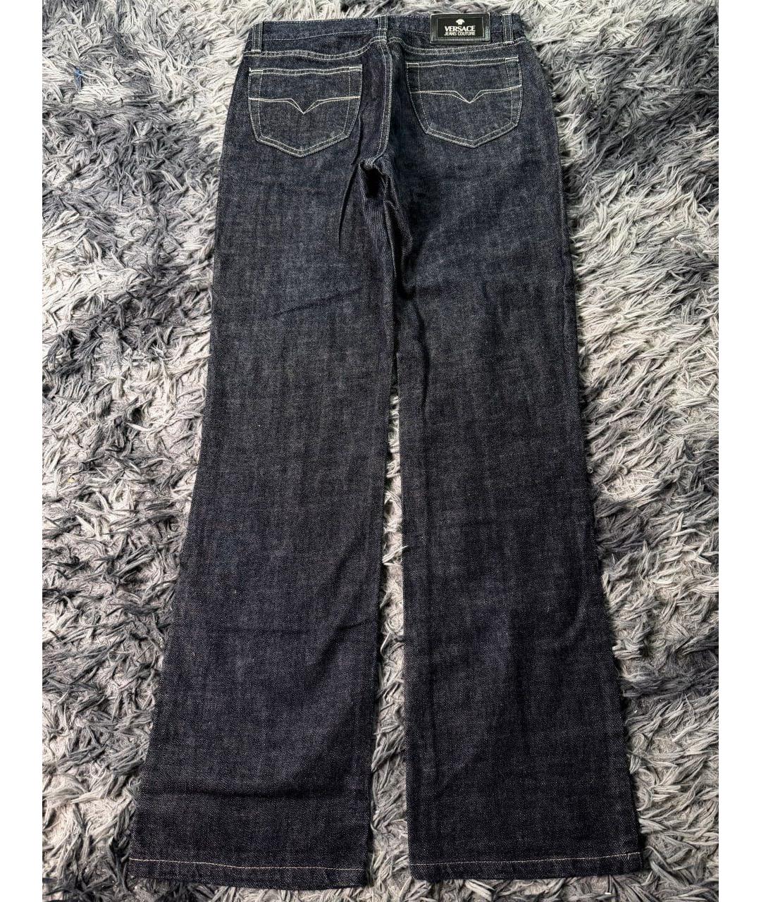 VERSACE JEANS COUTURE Синие хлопковые джинсы клеш, фото 2
