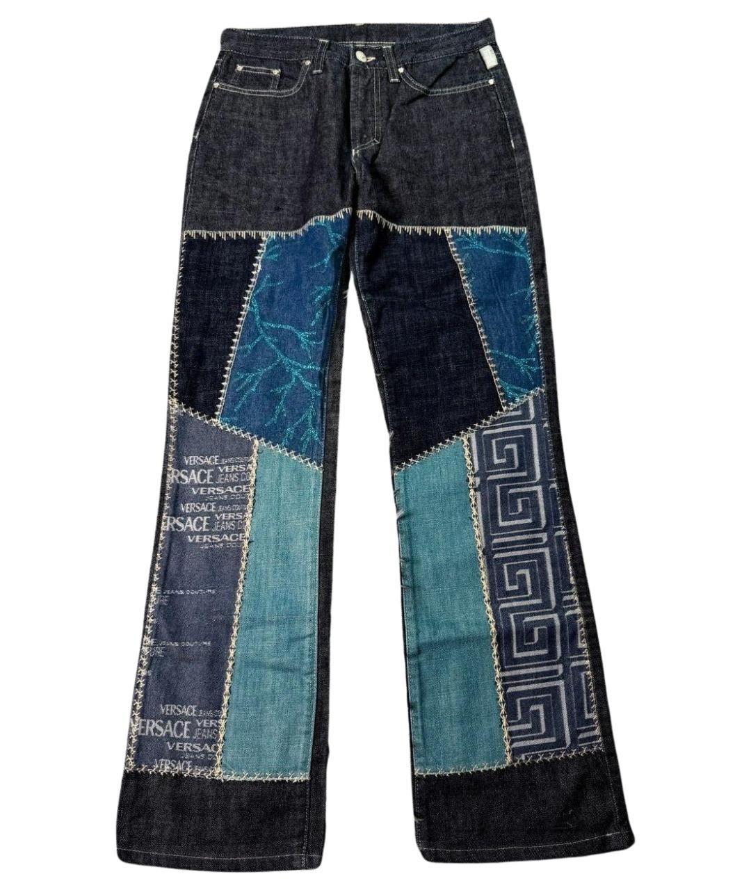 VERSACE JEANS COUTURE Синие хлопковые джинсы клеш, фото 1