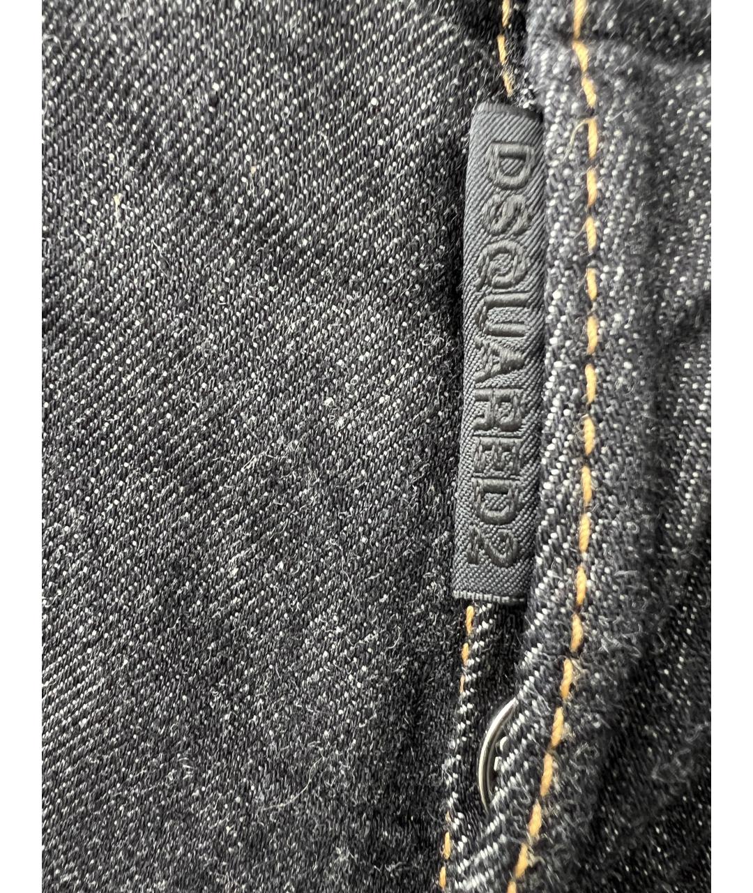 DSQUARED2 Серые хлопко-эластановые джинсы скинни, фото 5