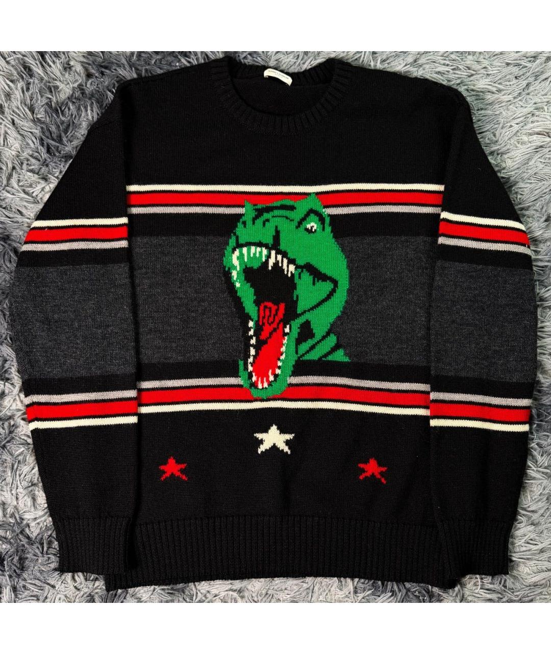 SAINT LAURENT Черный хлопковый джемпер / свитер, фото 8