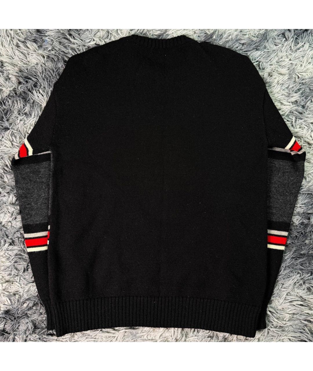 SAINT LAURENT Черный хлопковый джемпер / свитер, фото 2
