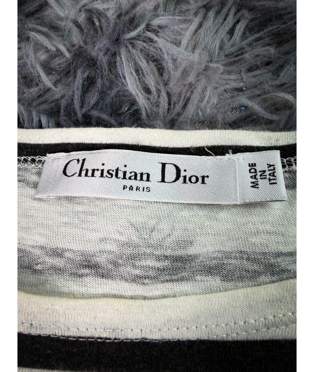 CHRISTIAN DIOR Белая хлопковая футболка, фото 6