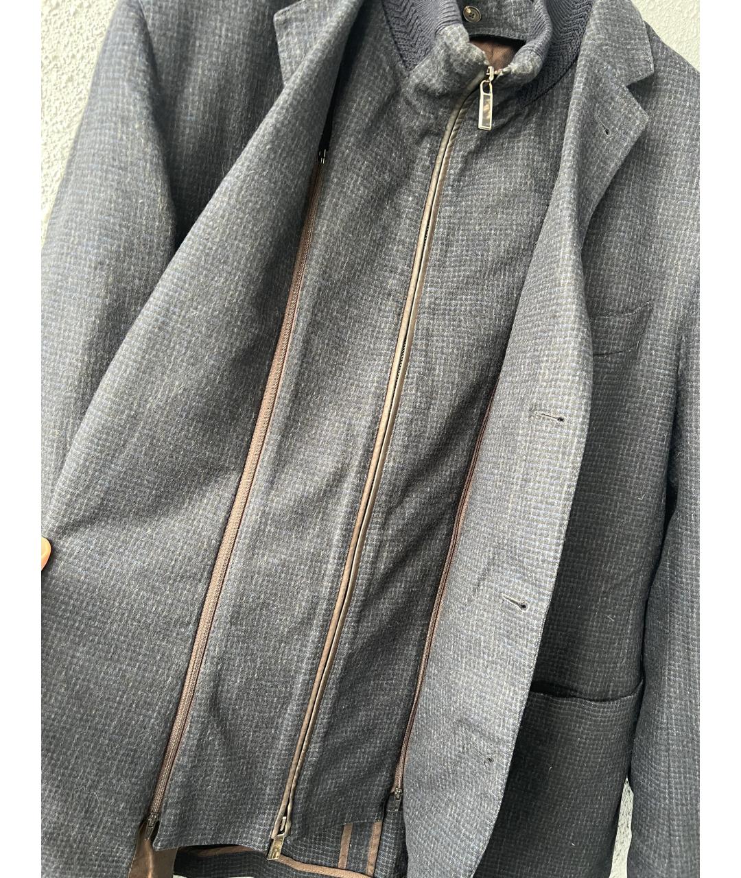 ERMENEGILDO ZEGNA XXX Темно-синяя шерстяная куртка, фото 5