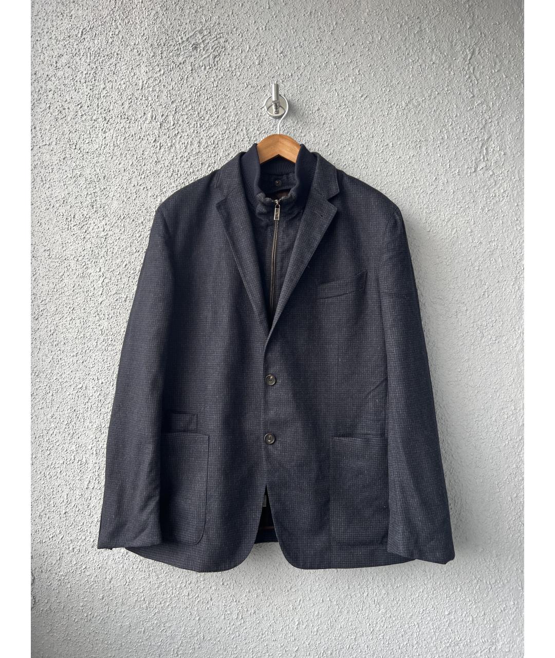 ERMENEGILDO ZEGNA XXX Темно-синяя шерстяная куртка, фото 9