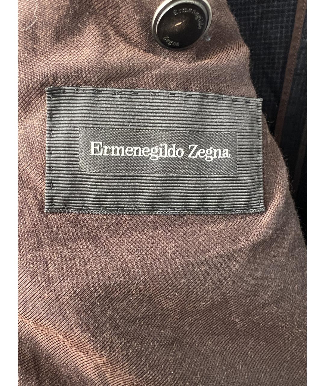 ERMENEGILDO ZEGNA XXX Темно-синяя шерстяная куртка, фото 6