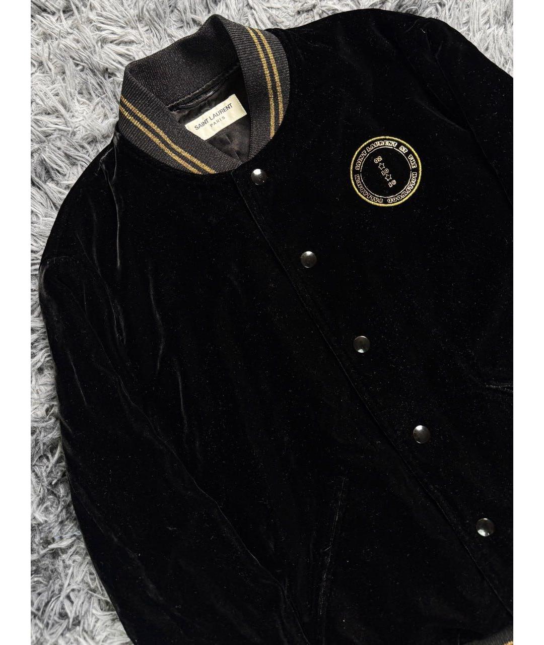 SAINT LAURENT Черная хлопковая куртка, фото 3